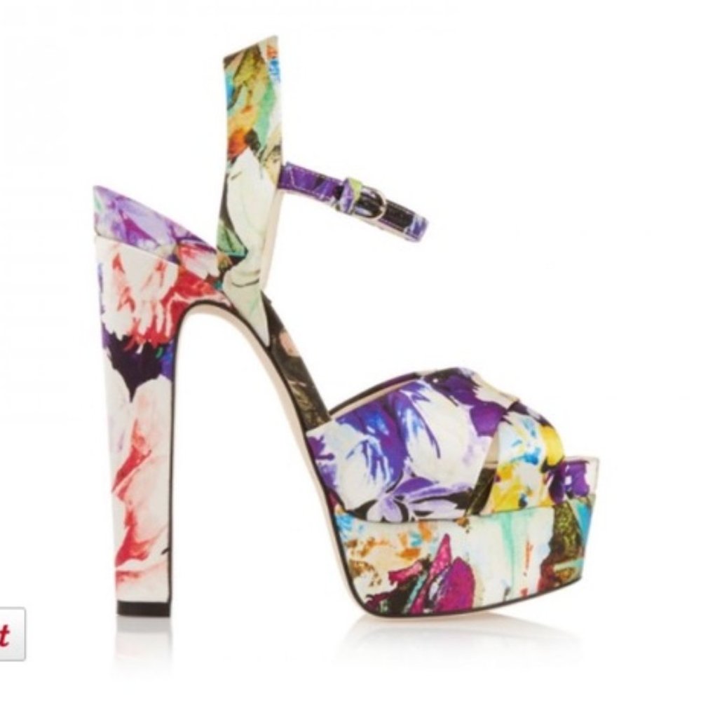 BRIAN ATWOOD MADISON FLOWER PRINT SANDALS - Picture 3 of 13